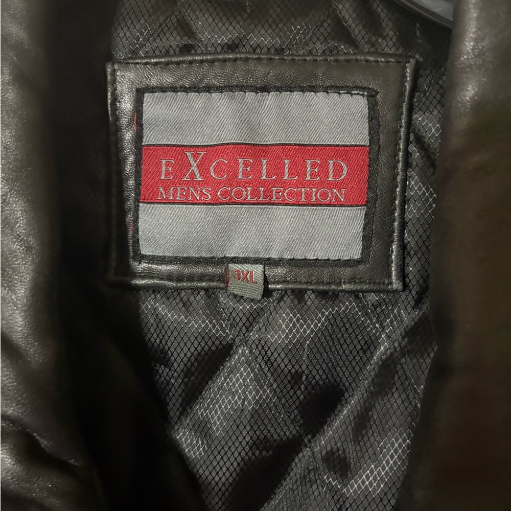 Men's Black Leather Jacket - Picture 4 of 16
